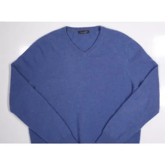 Saks Fifth Avenue Mens 100% Cashmere V-Neck Sweater Large